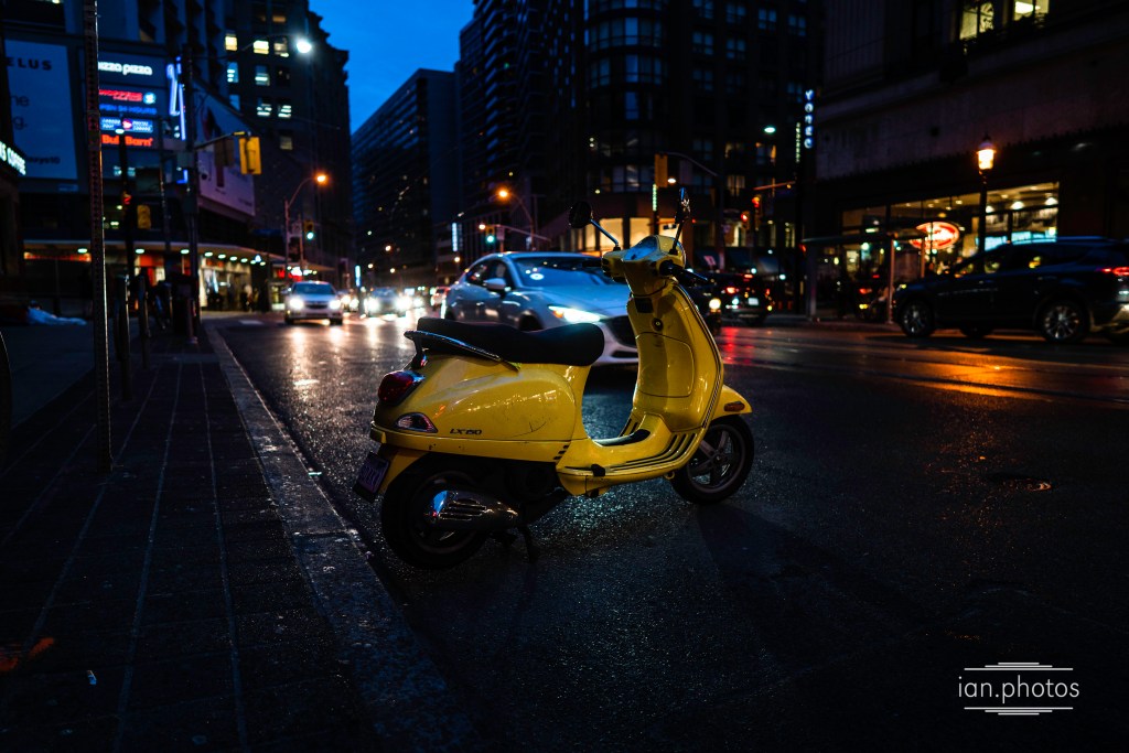 Yellow Vespa